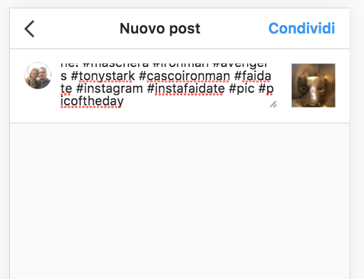 Inserire descrizione foto Instagram da desktop